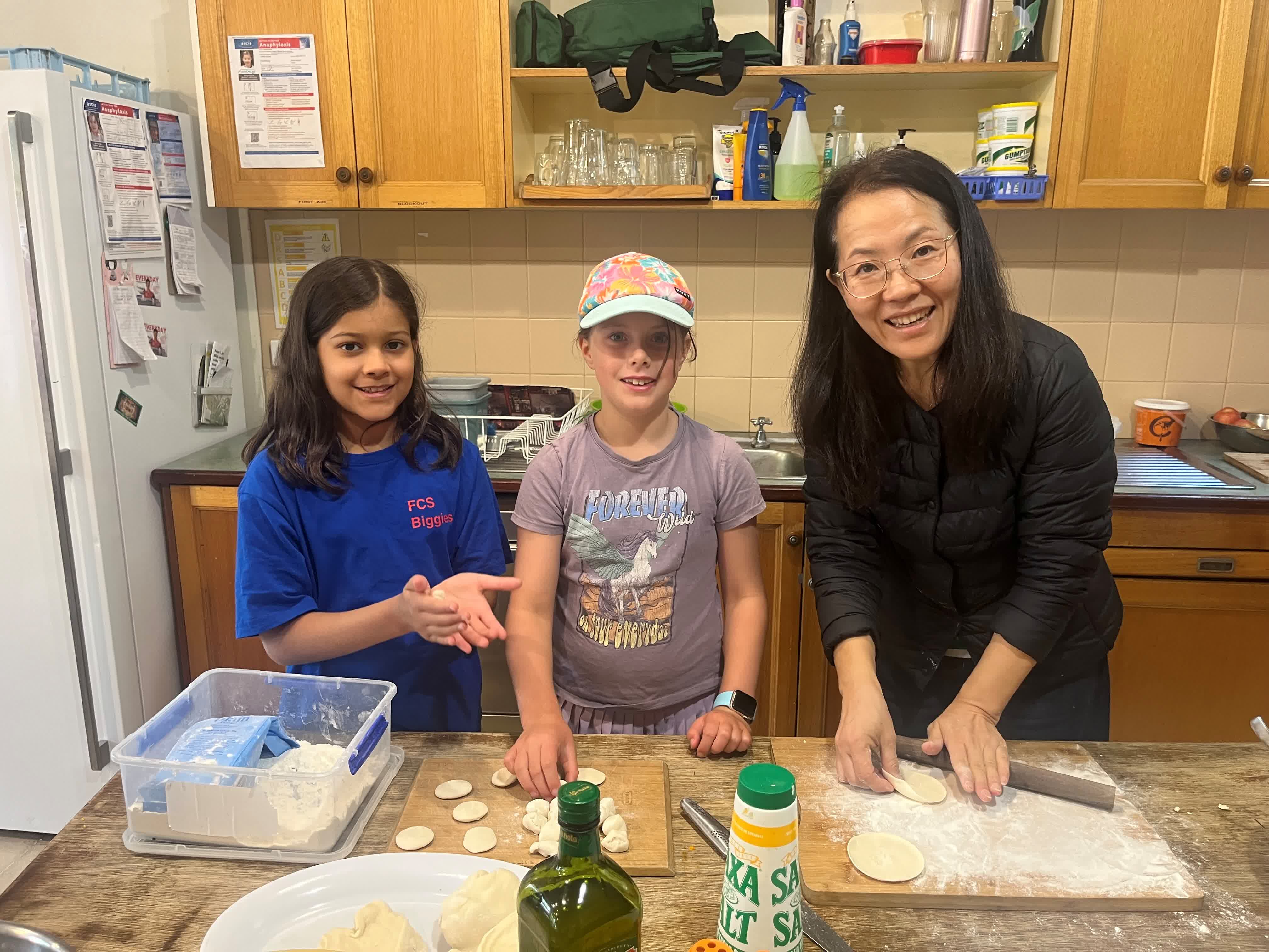 making dumplings